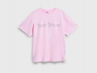 Футболка с аппликацией со стразами для девочек, Розовый