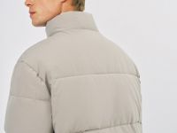 Утеплённая куртка с воротником-стойкой, Бежевый