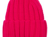 Шапка вязаная с отворотом для девочки