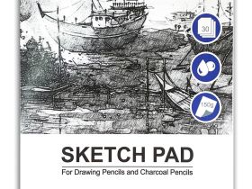 Скетчбук для рисования и графики Acmeliae 16K 260х187 мм 30 л 150 г, для карандашей и угля