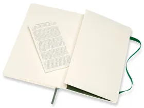 Записная книжка нелинованная Moleskine "Classic Soft" Large 13х21 см 192 стр., обложка мягкая зелена