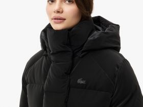 Женская укороченная куртка Lacoste с капюшоном