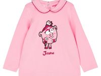 Фуфайка детская трикотажная для девочек (футболка с длинными рукавами)