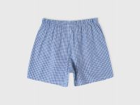Текстильные боксеры в клетку, Голубой