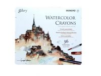 Набор мелков акварельных Mungyo "Gallery" 36 цветов, металлическая коробка