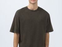 Базовая футболка с эффектом стирки, Зеленый