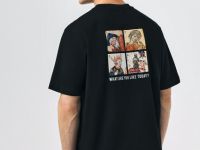 Футболка с арт-принтом, Черный