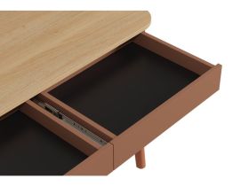 Письменный стол Бревор-2 120x60 Дуб Барбера/Терракотовый