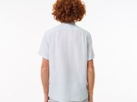 Мужская льняная рубашка Lacoste с коротким рукавом