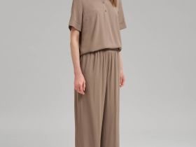 Брюки-палаццо с эластичным поясом