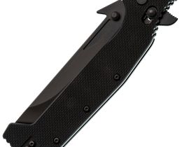 Складной нож Obertech ns-02 Normal straight black blade, сталь VG-10, рукоять G10, черный