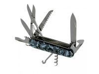 Нож перочинный Victorinox Huntsman Navy Camouflage, сталь X55CrMo14, рукоять Cellidor®, морской камуфляж, 15 функций, 91мм