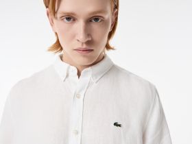 Мужская льнаная рубашка Lacoste