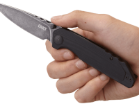 Полуавтоматический складной нож Fast Lane, CRKT 7045, сталь 8Cr14MoV Black Stonewashed, рукоять G10