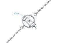 Браслет из серебра с бриллиантом э0601бр06210511