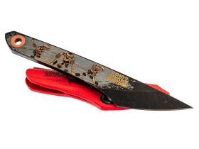 Скелетный нож N.C.Custom Киридаши Koi Шайбу! Шайбу!! - Метеор, сталь AUS-8 с покрытием