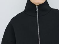 Бомбер из трикотажа, Черный