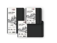 Скетчбук Гамма "Студия" А4 80 л 140 г, черный, твердая обложка, на резинке, белая