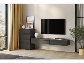 ТВ-тумба подвесная Кимбол 160x20 Черный