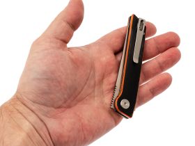 Складной нож Капрал Техно, сталь N690, рукоять G10 черно-оранжевый
