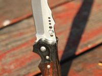 Полуавтоматический складной нож Natural 2 - Cocobolo with G10 Bolster, CRKT 7080W, сталь 8Cr13MOV, рукоять дерево кокоболо