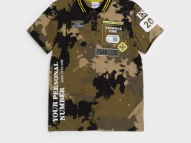 Джемпер трикотажный с воротником поло для мальчиков