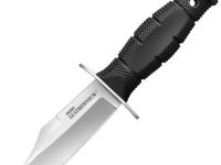 Нож с фиксированным клинком Cold Steel Mini Leatherneck Clip Point, сталь 8Cr13MoV, рукоять кратон, черный
