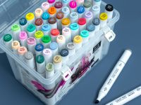 Набор маркеров спиртовых Малевичъ "GrafArt Brush" Базовый 60 цветов