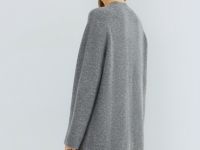 Вязаное платье из пряжи с шерстью, Серый