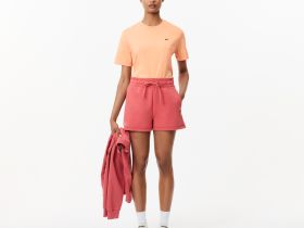 Женская футболка Lacoste свободного кроя из мягкого хлопка