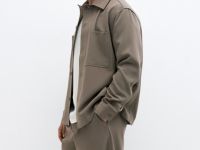 Широкие брюки со складками, Бежевый