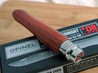 Складной Нож Opinel №8 VRI Luxury Tradition Bubinga, нержавеющая сталь Sandvik 12C27, Бубинга, 226086, подарочная упаковка