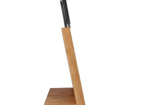 Подставка настольная магнитная для 4 ножей Woodinhome KS002SSON, дуб