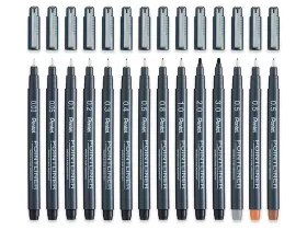 Линер Pentel "Pointliner" 0,8 мм, черные чернила