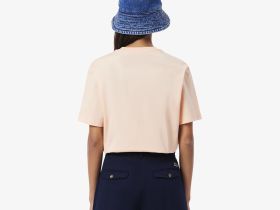 Женская футболка Lacoste свободного кроя из мягкого хлопка