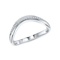 Серебряное кольцо с бриллиантами выращенными