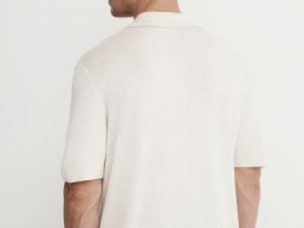 Вязаный джемпер-поло, Белый
