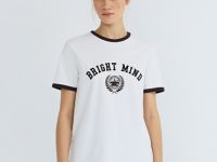 Футболка с контрастной отделкой, Белый