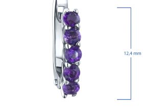 Серьги из серебра с аметистами э0607сг05103500