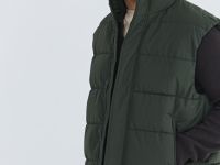 Утеплённый стёганый жилет, Зеленый