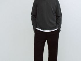 Джемпер с эффектом стирки, Серый