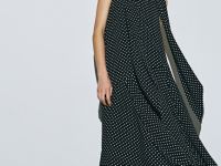 Шифоновое принтованное платье, Черный