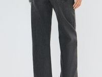 Широкие джинсы со средней посадкой, Серый