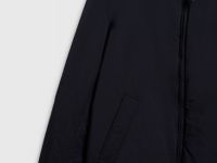 Утеплённый бомбер с воротником-стойкой, Черный