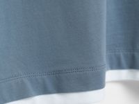 Футболка с имитацией второго слоя, Синий