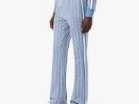 Женские расклешенные спортивные брюки Lacoste с монограммой