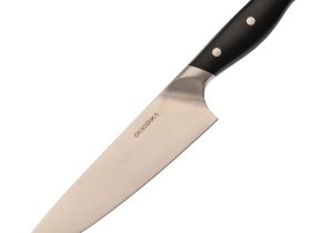 Набор кухонных ножей Okroshka Tartar в подставке, 5 ножей + ножницы, сталь 5cr15mov, рукоять сталь/пластик