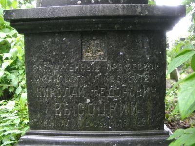 Могила Высоцкого Николая Федоровича (1843-1922)