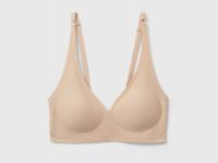 Бесшовный бюстгальтер с формованными чашками, Бежевый