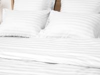 Постельное белье Белый, страйп-сатин 40961-1